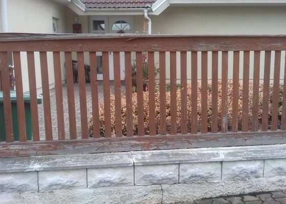 Opravit a natřít dřevěné dveře a plot - stav před realizací