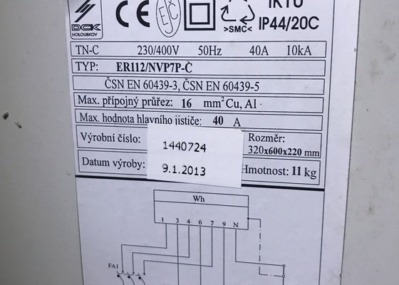 Realizace přípojky NN + revize stavebního rozvaděče (ČEZ))