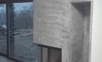 Imitace betonu aplikovaná v privátu