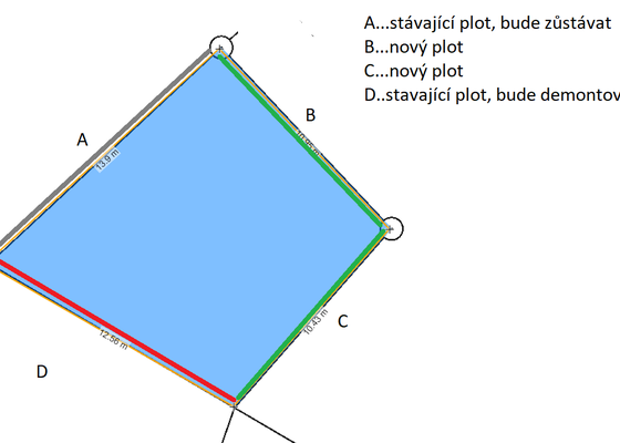 Montáž plotu - stav před realizací