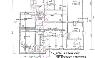 Statický Statický posudek - vliv odbourání části domu
