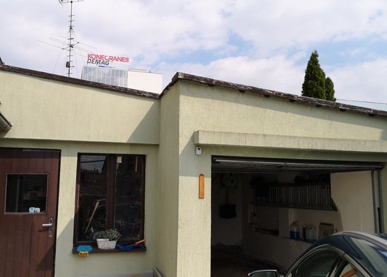 Střecha dílna +garáž sklon pouze 5°