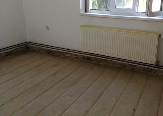 Zhotovení kompletní nové podlahy (2 místnosti, 30 m2)