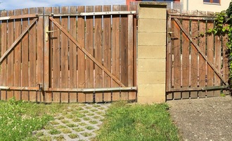 Zhotoveni pojizdne brany vc. branky stavajiciho plotu - stav před realizací