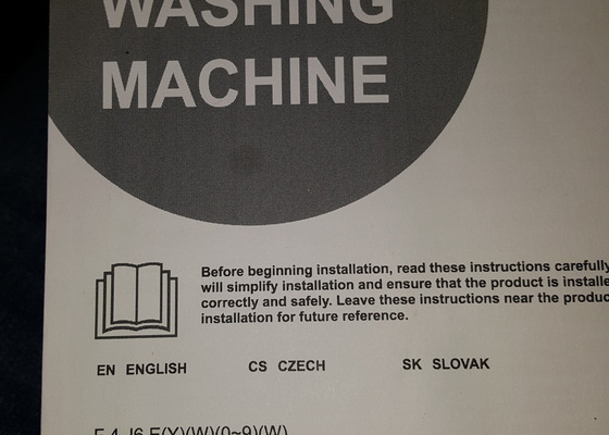 Oprava pračky - stav před realizací
