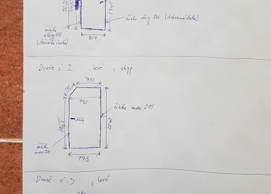 Výroba interiérových dveří - 3ks