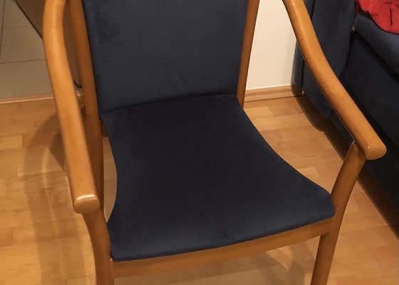 Potažení látkou sedáku a opěradla židle