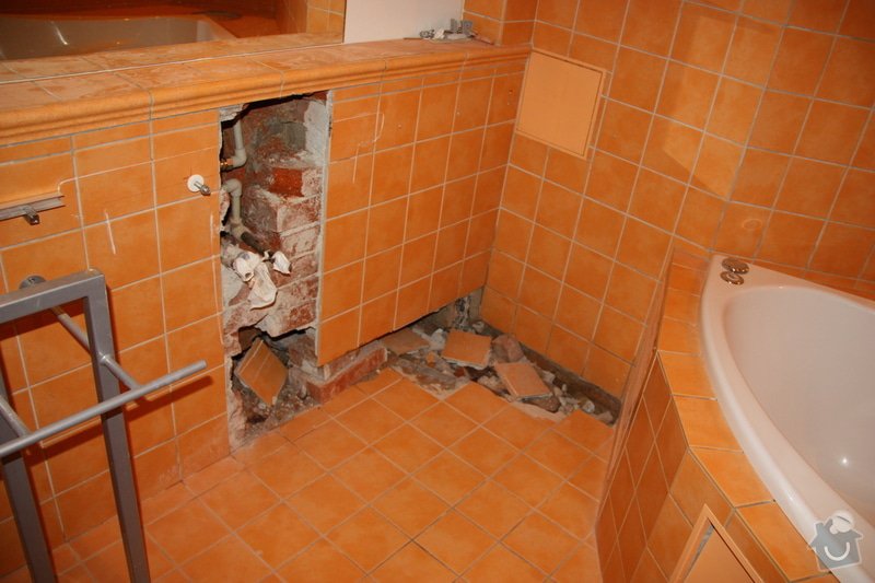 Obkladačské, zednické a instalatérské práce v koupelně: IMG_6610