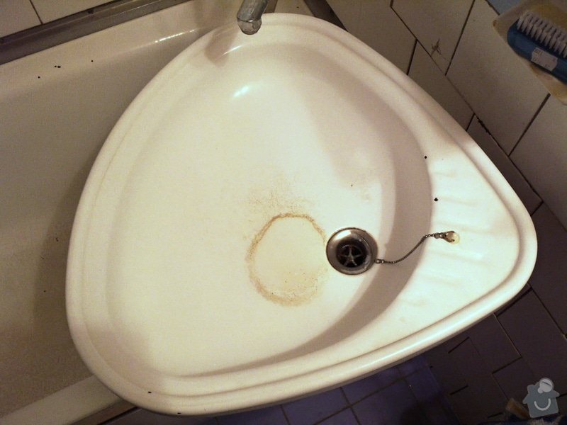 Renovace původní vany: Umyvadlo