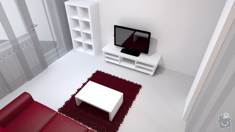 Návrh obývacího pokoje se spací částí: Travnik_3
