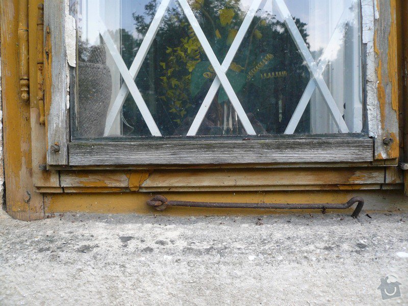 Natření/napuštění bezbarvým Luxolem, oprava a kytování  8mi dřevěných venkovních oken: okno_03-1
