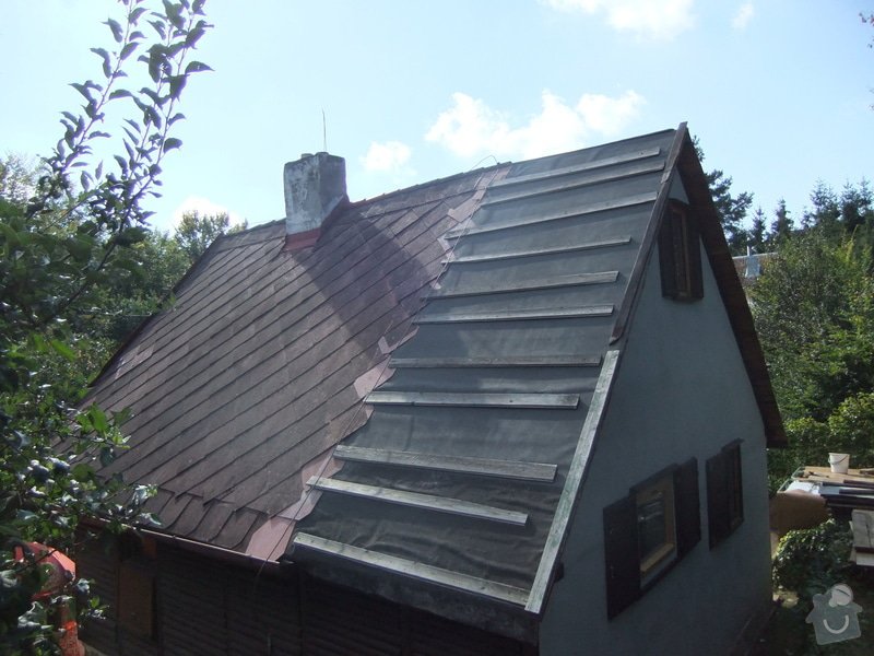 Položení nové plechové střechy: DSCF1317