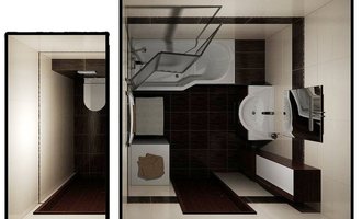 Rekonstrukce koupelny a WC (6 let starý byt) - stav před realizací