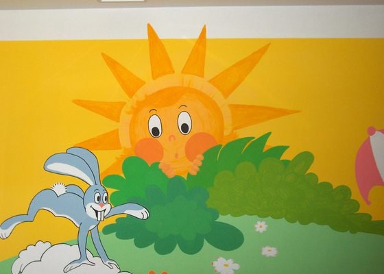 Nástěnná malba v mateřském centru Poděbrady