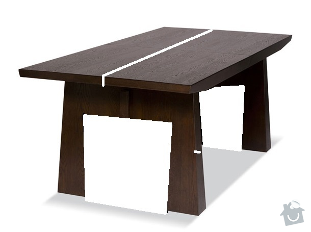 Masivní nábytek - stůl, koupelnová deska, dřevěné poličky/příčky: jidelni_stul
