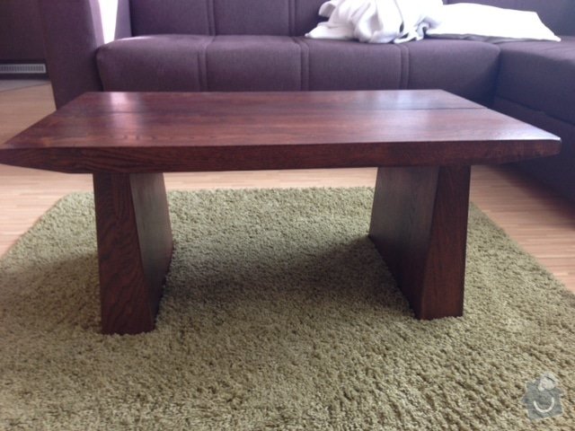 Masivní nábytek - stůl, koupelnová deska, dřevěné poličky/příčky: Stul_2