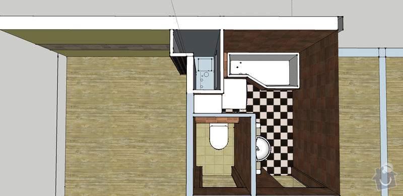 Elektroinstalace v panelakovem byte 3+1: schema