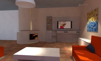 Navázání obývacího pokoje na stávající kuchyň