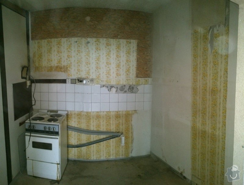 Rekonstrukce umakartového jádra v bytě 2+kk: kuchyn