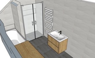 Rekonstrukce koupelny + příčky SDK - stav před realizací
