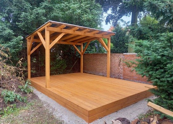 Dřevěná pergola+terasa