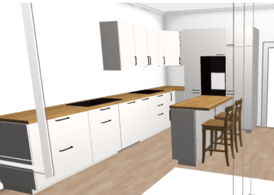 Montáž kuchyně Ikea METOD - stav před realizací