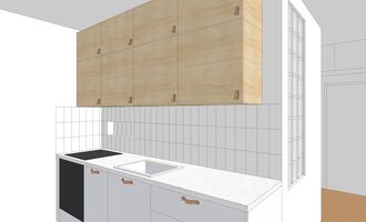 Montáž kuchyňské linky Ikea Metod Brno Černá pole - stav před realizací