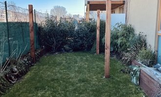 Zateplený základ pod zahradní domek - stav před realizací