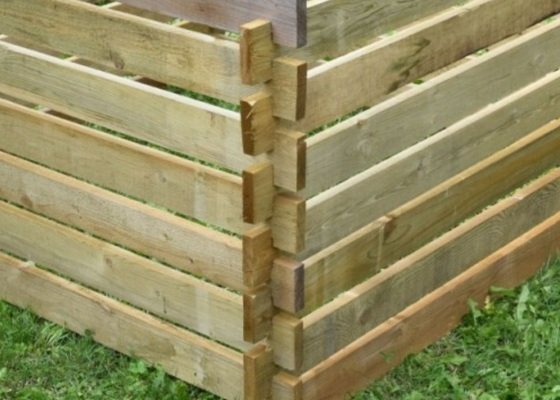 Dřevěný kompostér - výroba - stav před realizací