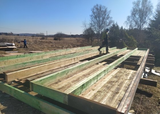 Stavba dřevostavby 10x5m - stav před realizací