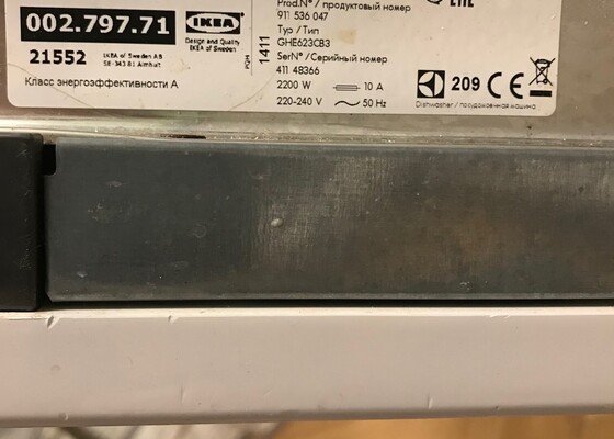 Opravu myčky nádobí Electrolux Ikea SKINANDE 002.797.71