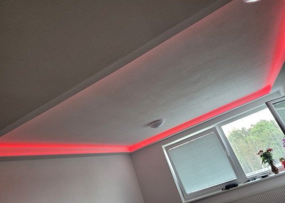 Led nepřímé osvětlení instalace