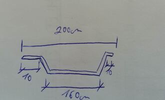 Výroba železné/hliníkové podnože na lavici - stav před realizací