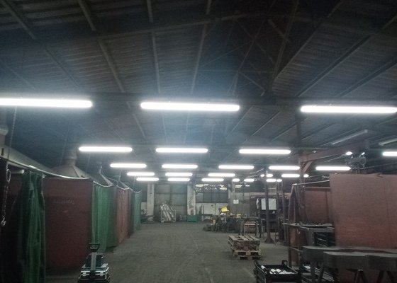 Výměna svítidel ve výrobní hale