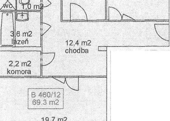 Položení PVC podlahové krytiny - stav před realizací