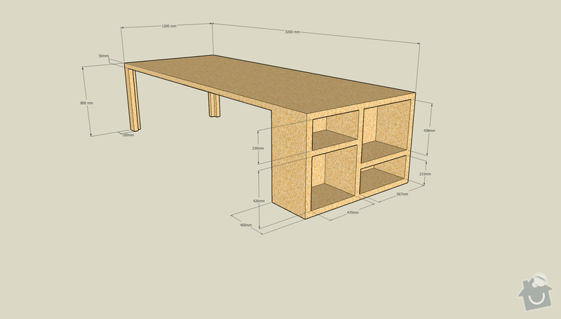Výroba kancelářského nábytku z OSB: stul