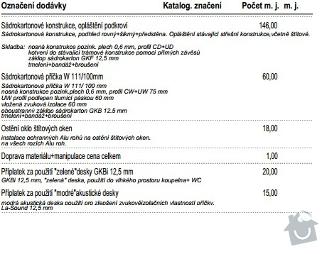 Sádrokartonářské práce: sadrokartony