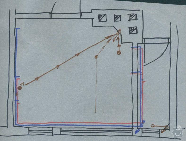 Rekonstrukce koupelny cca  5,5 m2 a WC cca 1,5 m2, v koupelně hliněné omítky: navrh_-_voda