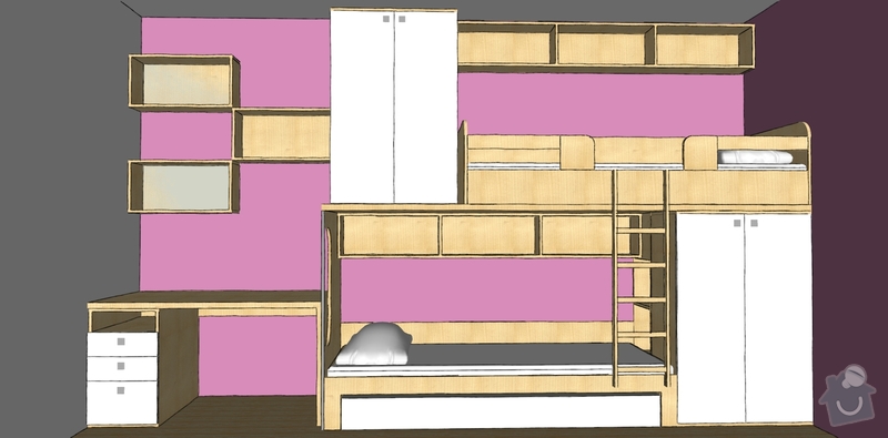 Výroba a částečně návrh nábytku do dětského pokoje: Predstava_dratak