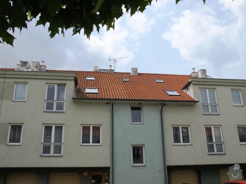 Kontrola/Oprava komínků na střeše bytového domu: kominek