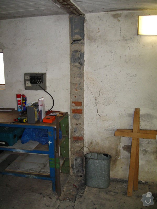 Vybourání starých garážových vrat + příprava pro sekční vrata: IMG_5578