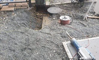 Pokládka betonové dlažby