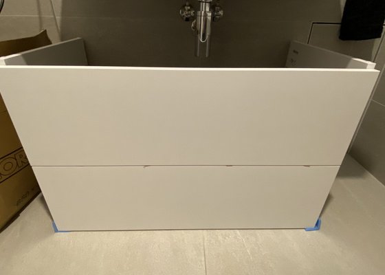 Koupelnová skříňka pod umyvadlo - stav před realizací