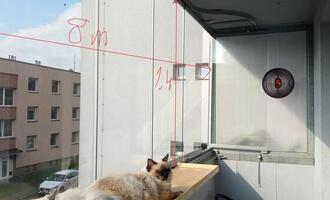 Instalace sítě pro kočky - stav před realizací