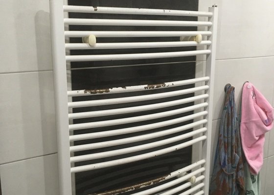 Výměna koupelnového radiátoru a montáž vanové zástěny