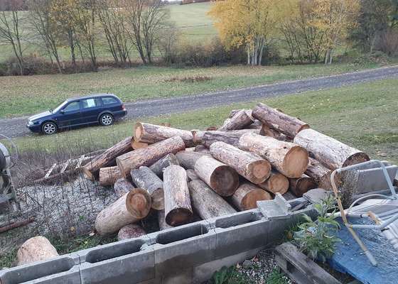 Nařezání, naštípání a poskládání cca 5m³ dřeva