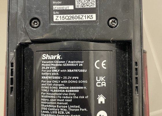 Oprava vysavače Shark IZ300EUT - stav před realizací
