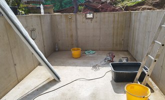 Realizace Přístavby  Lelekovice, sádrokartony + Realizace bazénu přebroušeni a vyštěrkovaní