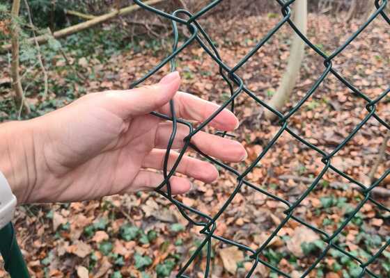 Oprava plotu - nový zámek + oprava pletiva