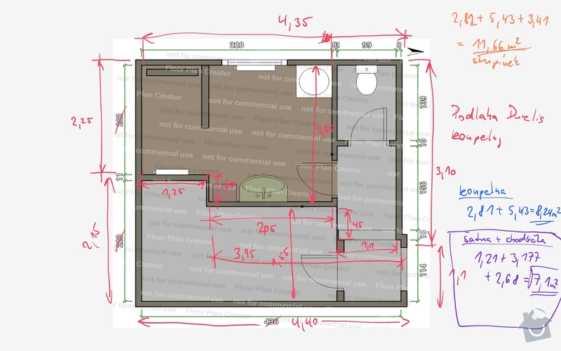 Obložení koupelny a sprchového koutu včetně hydroizolace - podlaha 8 m2 + stěny: Koupelna_-_hneda_podlaha_